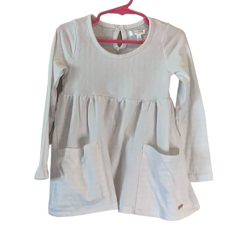 Tahari Childs Top/Dress Striped Pockets Size 5